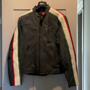 Ducati vintage leather men’s motorcycle jacket